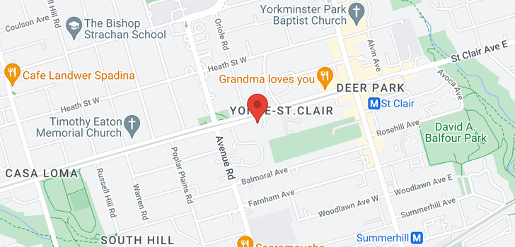 map of #1415 -111 ST CLAIR AVE W
